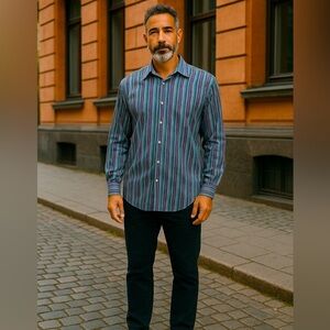 Bugatchi Multicolor Striped Shirt